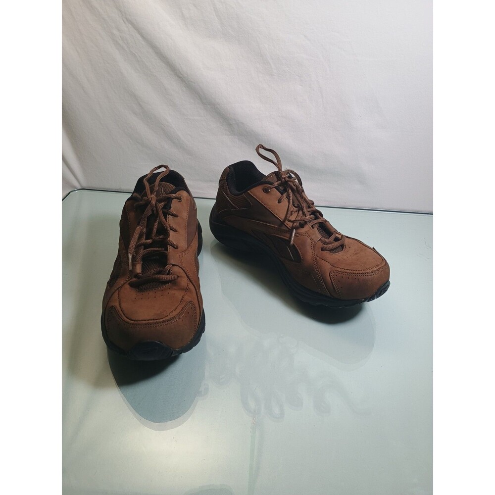 Reebok Size 8 Brown Lace-Up Men's Sneakers, Play Dry, Dmxmax